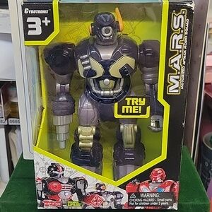 MARS Motorized Attack Robo Squad Cybotronix XSS 7" BLACK Walking Robot